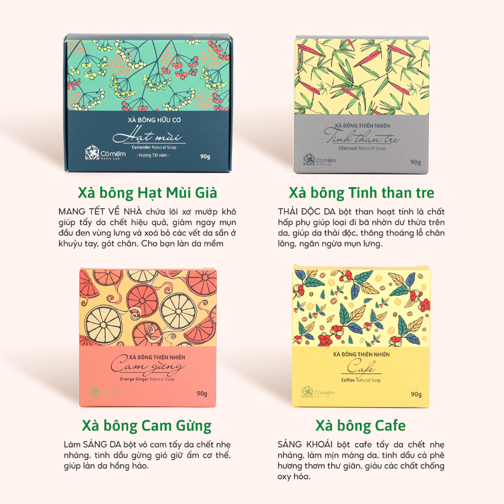 Ảnh Xà Bông Tắm Và Rửa Mặt An Toàn Từ Thiên Nhiên Cỏ Mềm 90g 1