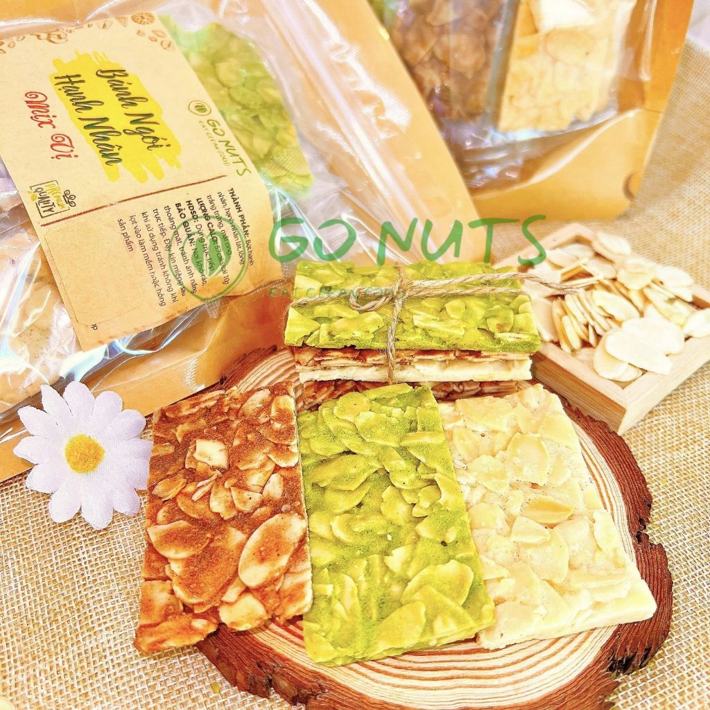 Bánh ngói hạnh nhân túi 250g GO NUTS Không đường Bánh ăn kiêng hỗ trợ ...