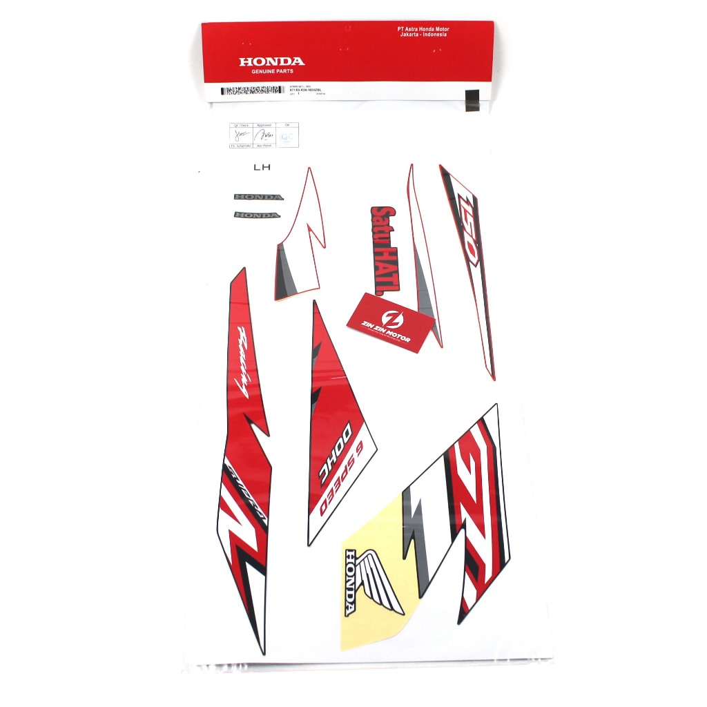 Tem Honda Racing GTR Trắng Đỏ Phải Trái Winner V1, Winner GTR Indo ...