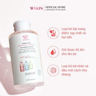 Nước Tẩy Trang Chăm Sóc Da Liễu 500ml - HYALURONIC AMPOULE WSKIN HYALURONIC AMPOULE CLEANSING WATER