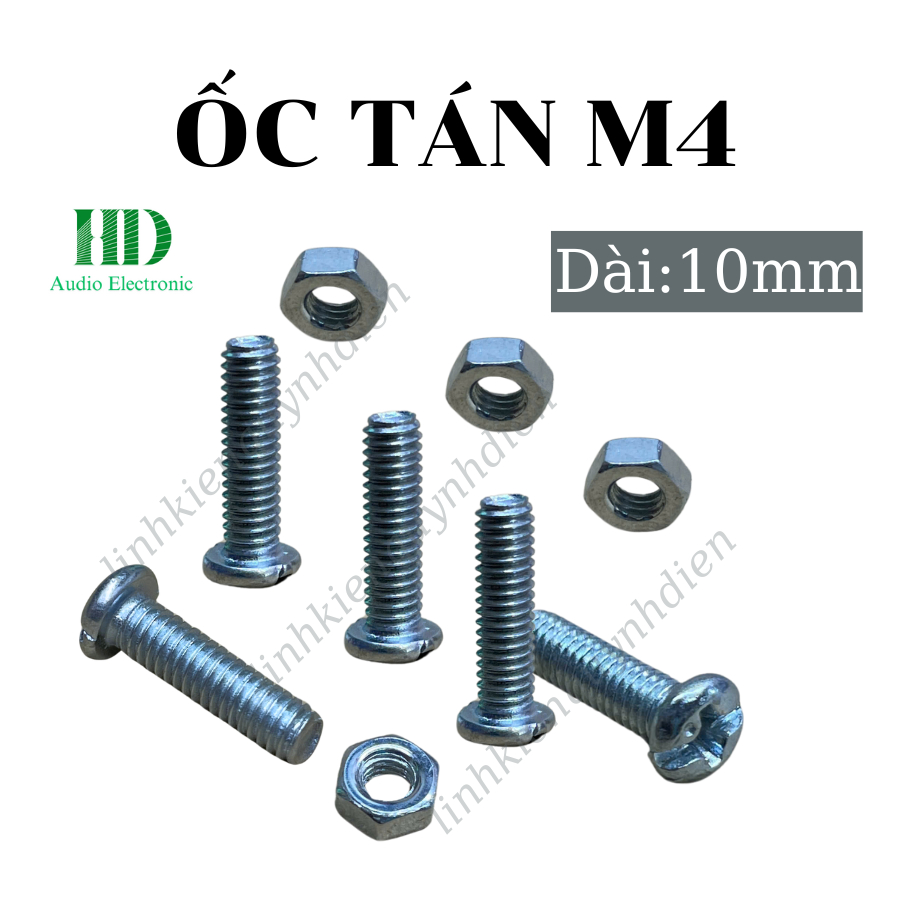 Ốc vít M4 + tán dài 10mm túi 100 con - LinhkienHD | Shopee Việt Nam