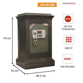 Két sắt chống cháy điện tử 🎁CHÍNH HÃNG🎁 K305-DT Nặng 80KG két sắt Việt Tiệp (Freeship Toàn Quốc)
