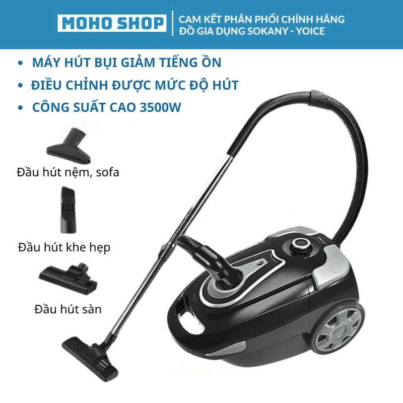 Ảnh Máy hút bụi SOKANY SK-3386, công suất cao 3500W, 3 đầu hút có núm điều chỉnh mức độ, lực hút mạnh, chống ồn 1