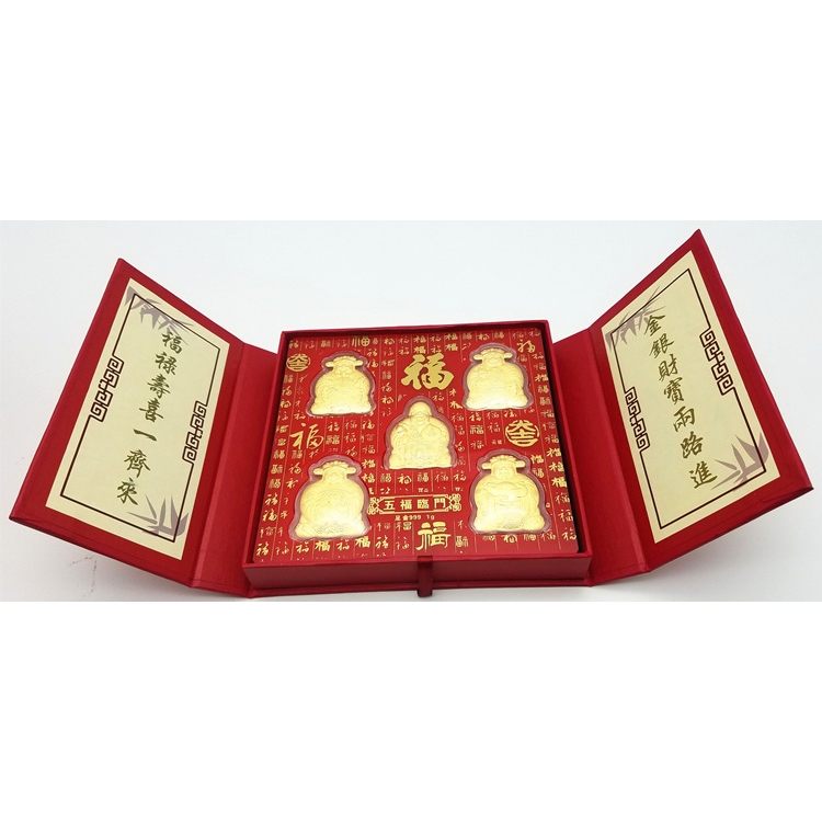 Bộ Ngũ Phúc - Phúc Lộc Thọ Tài Hỷ Mạ Vàng 24k quà tặng ngày lễ Tết