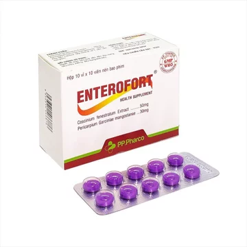 Men tiêu hóa ENTEROFORT PP.Pharma Hộp 100 viên - Giảm rối loạn tiêu hóa - Châu Ngân Pharma