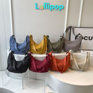 Túi Đeo Chéo Đi Học Bán Nguyệt LOLLIPOP BAGS Túi Vải Bố Canvas Basic Đeo Vai Đi Học Nam Nữ Chần Bông Chống Thấm Nước