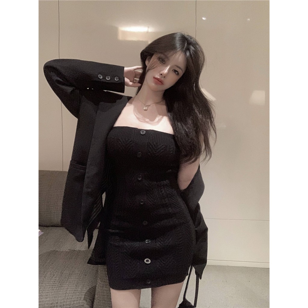 Váy ôm body dáng ống tiểu thư FIONA DRESS chất liệu dệt kim cao cấp