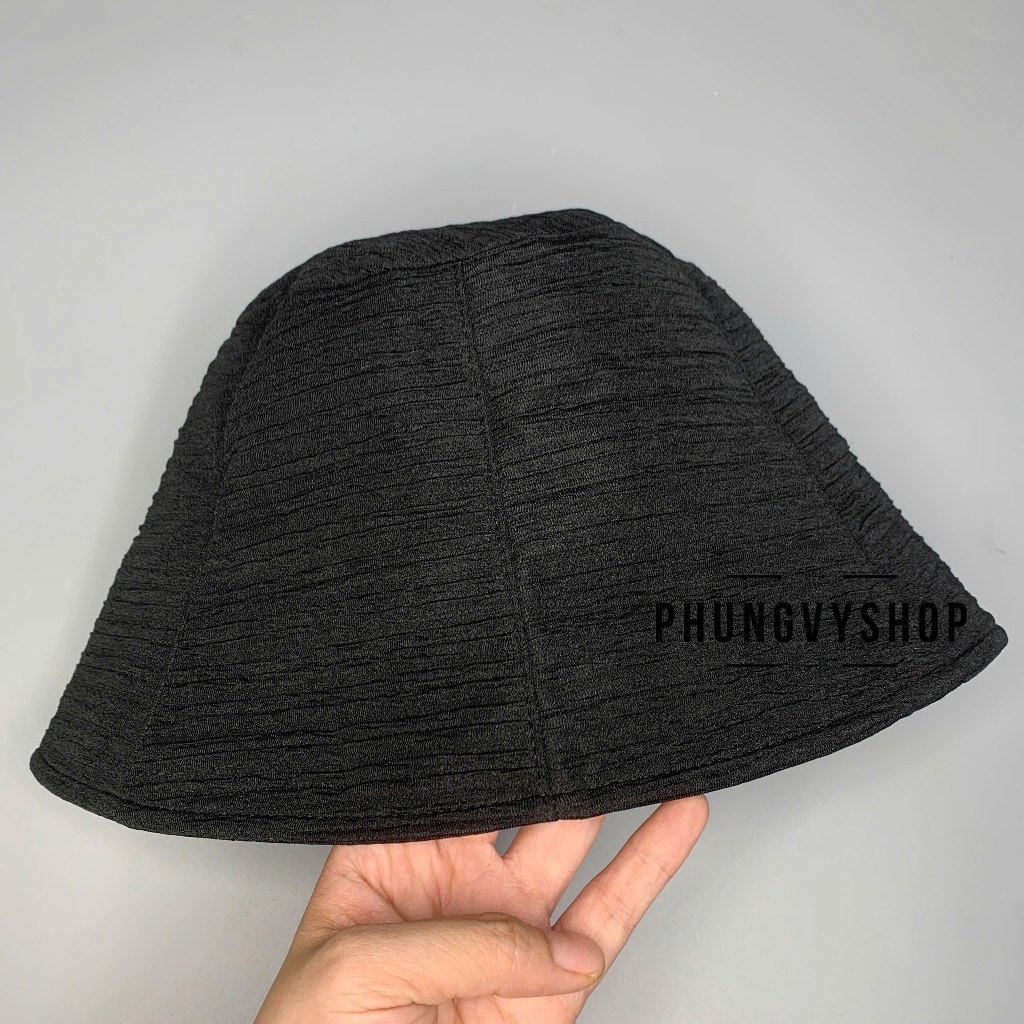 (SALE) Mũ CỤP sụp bucket tai bèo cực hot unisex nam nữ- CUP XỐP Nếp Gấp Họa tiết Sóng ngang