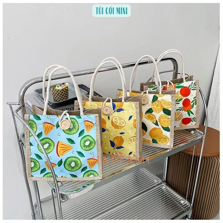 Túi cói mini,túi cói Phong cách VINTAGE,Túi xách nữ thời trang kiểu dáng Hàn quốc-hapfami