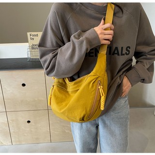 Túi Đeo Chéo Đi Học Bán Nguyệt LOLLIPOP BAGS Túi Vải Bố Canvas Basic Đeo Vai Đi Học Nam Nữ Chần Bông Chống Thấm Nước