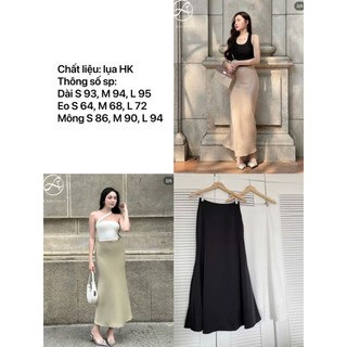 Chân Váy Lụa Đuôi Cá Dáng Dài 2 Lớp Chất Liệu Dày Dặn