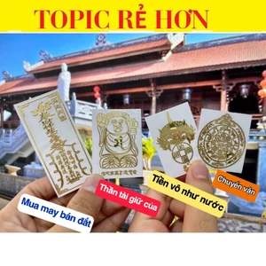 Miếng Dán Điện Thoại Tài Lộc Thần Tài, Quý Nhân Phù Trợ, Phong Thủy May Mắn, Đẹp Lung Linh