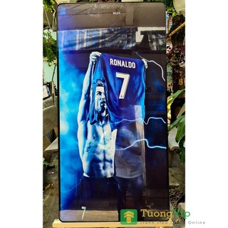 Tranh Treo Tường Cầu Thủ Bóng Đá Cristiano Ronaldo CR7 - Tranh Laminate Tráng Gương (50x100cm)
