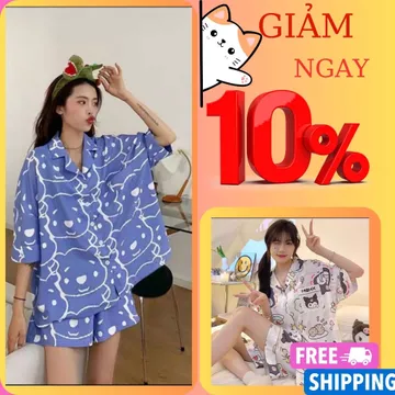 Bộ đồ ngủ pijama mặc cho nữ cộc đùi thường,Đồ ngủ nữ,Đồ bộ mặc nhà,sét bộ pijama mặc nhà💖 Sỉ pijama