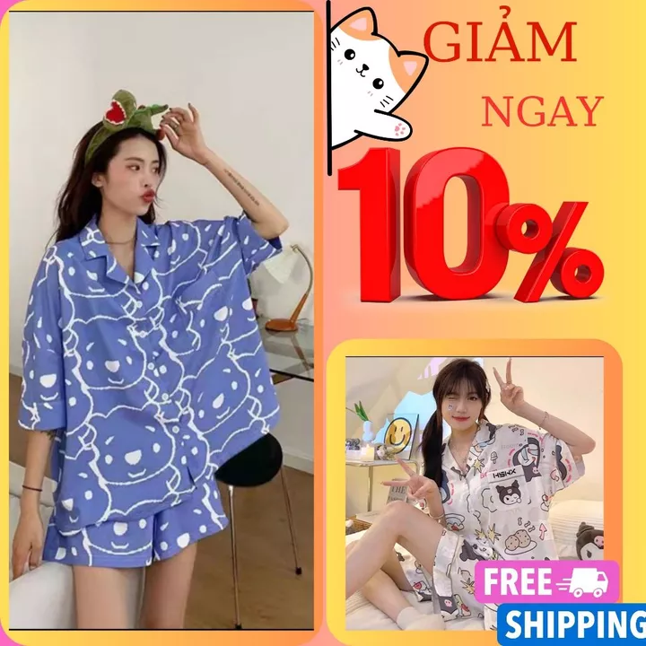 Bộ đồ ngủ pijama mặc cho nữ cộc đùi thường,Đồ ngủ nữ,Đồ bộ mặc nhà,sét bộ pijama mặc nhà💖 Sỉ pijama