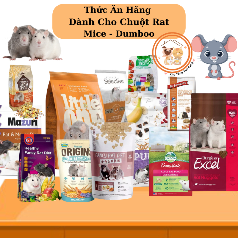 Gói dùng thử 100g thức ăn hãng dành cho chuột Rat,Mice,Dumboo,vỗ béo ...