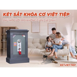 Két Sắt Việt Tiệp Khóa Cơ 🎁CHÍNH HÃNG🎁 Dáng Đứng  K404-KC Nặng 90KG Thép Dày Chống Cháy (Freeship Toàn Quốc)