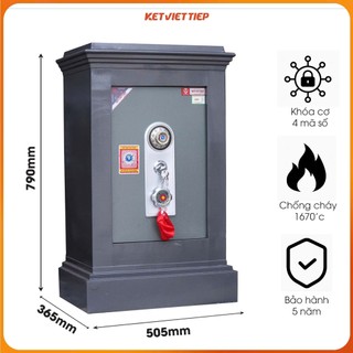 Két Sắt Việt Tiệp Khóa Cơ 🎁CHÍNH HÃNG🎁 Dáng Đứng  K404-KC Nặng 90KG Thép Dày Chống Cháy (Freeship Toàn Quốc)
