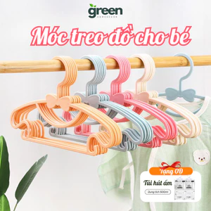 Móc treo quần áo trẻ em Greenhome thiết kế hình nơ dễ thương, Móc phơi đồ em bé sơ sinh