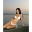 Bikini 2 mảnh quần dây buộc áo khoen nhỏ đi biển xinh( săn hàng)