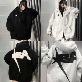 Áo Khoác Hoodie Zip in Chữ AA Kiểu Dáng Unisex From Rộng Chất Cotton To Nam Nữ Hottrend