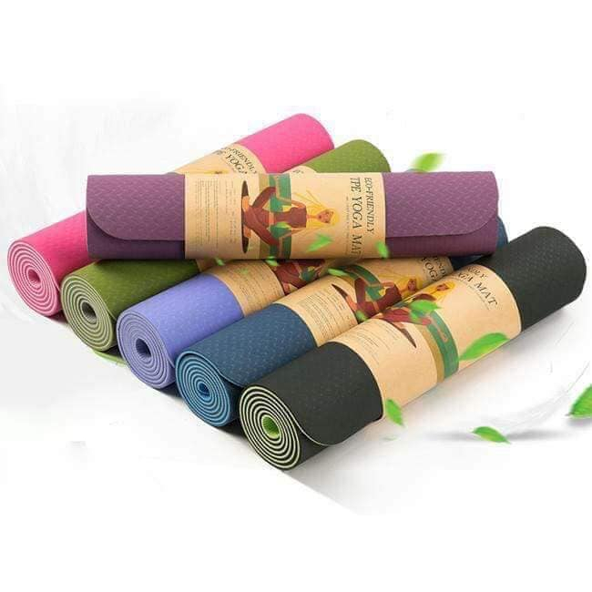 Thảm tập Yoga TPE 2 lớp dày dặn chống trơn trượt