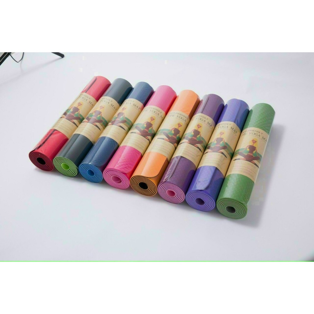 Thảm tập Yoga TPE 2 lớp dày dặn chống trơn trượt