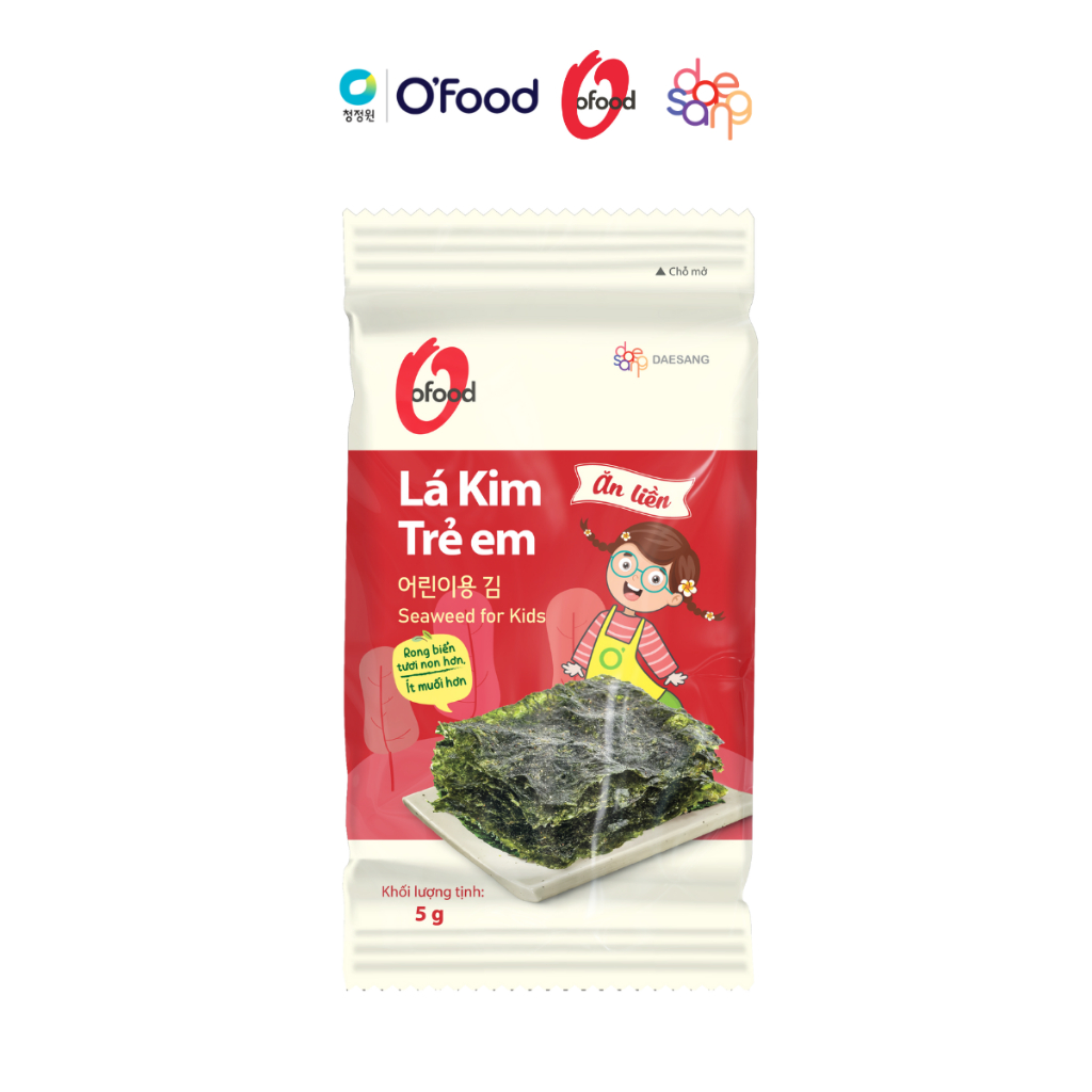 Ảnh Combo 3 lốc 3 lá kim ăn liền O'food dành riêng cho trẻ em gói 5g 4