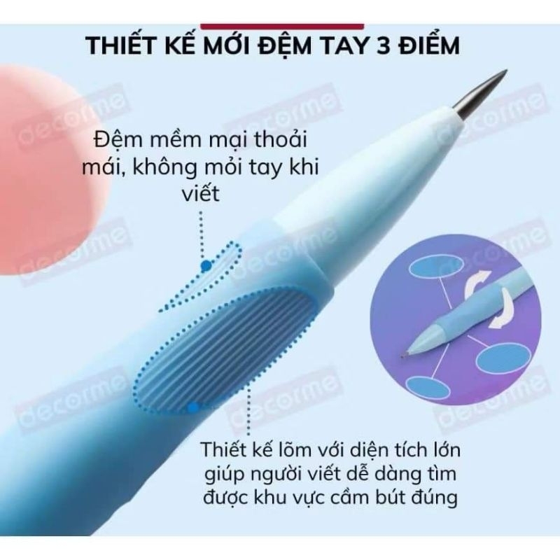 Bút chì cá heo ngòi 2mm[Tiểu học][Rẻ đẹp]