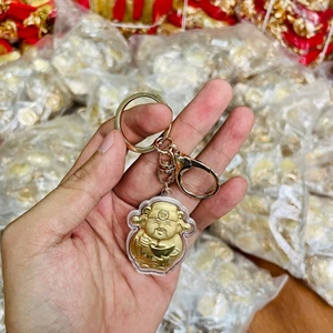 Sét 10 Móc Khóa Ông Thần Tài Vàng Ngày Vía Thần Tài Rước Lộc