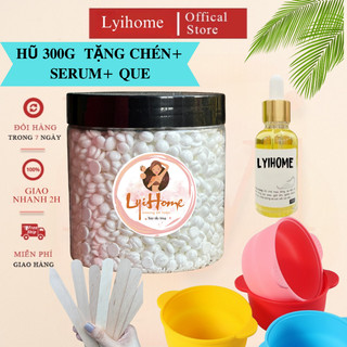 [COMBO CƠ BẢN] Hũ 300g sáp wax lông cap cấp sữa dừa lyihome, sáp wax lông nóng chất dẻo bám lông tốt