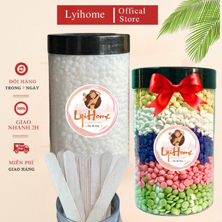 [TẶNG 500G] hũ 500g sáp wax lông cao cấp nhà lyihome, sáp wax lông nóng lấy sạch gốc, sáp thơm dẻo