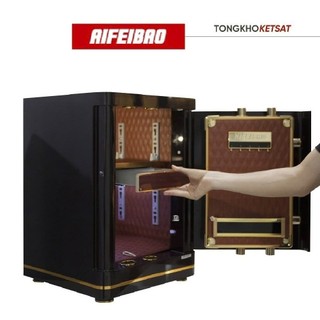 Két Sắt Nhập Khẩu Cao Cấp Vân Tay Điện Tử Nội Thất Da Đẳng Cấp Aifeibao HK-A/D-60-TLB (Freeship Toàn Quốc)