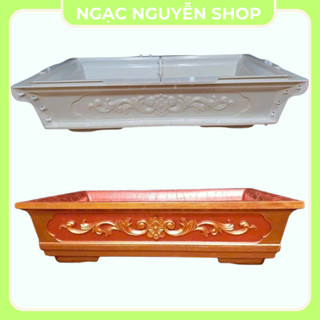 Khuôn đúc chậu chữ nhật 95x60 cao 25cm có lòng trong chất liệu nhựa abs dày dặn