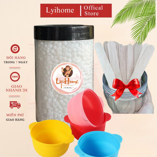 [TẶNG CHÉN] Hũ 500g dòng sáp wax lông nóng sữa dừa cao cấp lấy sạch tận gốc lyihome, sáp wax dẻo