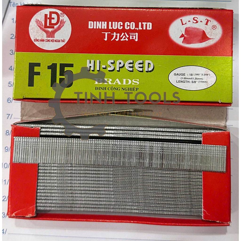 Đinh công nghiệp F Đinh Lực, đinh F đủ size F15, F20, F25, F30,... dùng lắp vào máy bắn đinh F