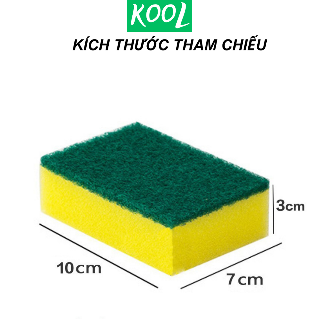 Miếng mút rửa chén KOOL [cọ bọt rửa chén]