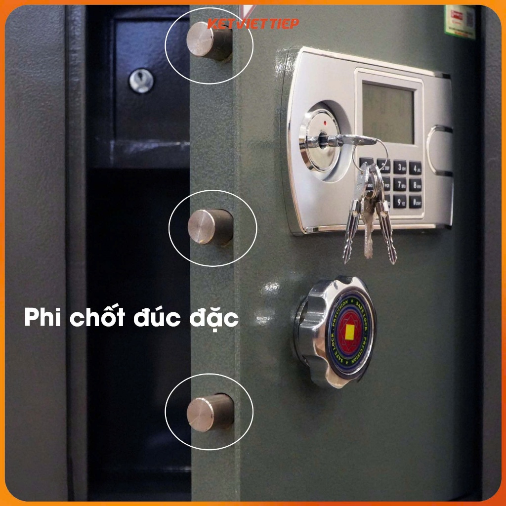 Két Sắt Việt Tiệp K404-DT Điện Tử chống cháy có báo động nặng 120kg kích thước đẹp chuẩn phong thủy