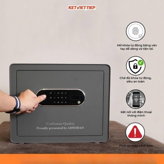 Két sắt mini thông minh Aifeibao KV36 vân tay điện tử miễn phí vận chuyển