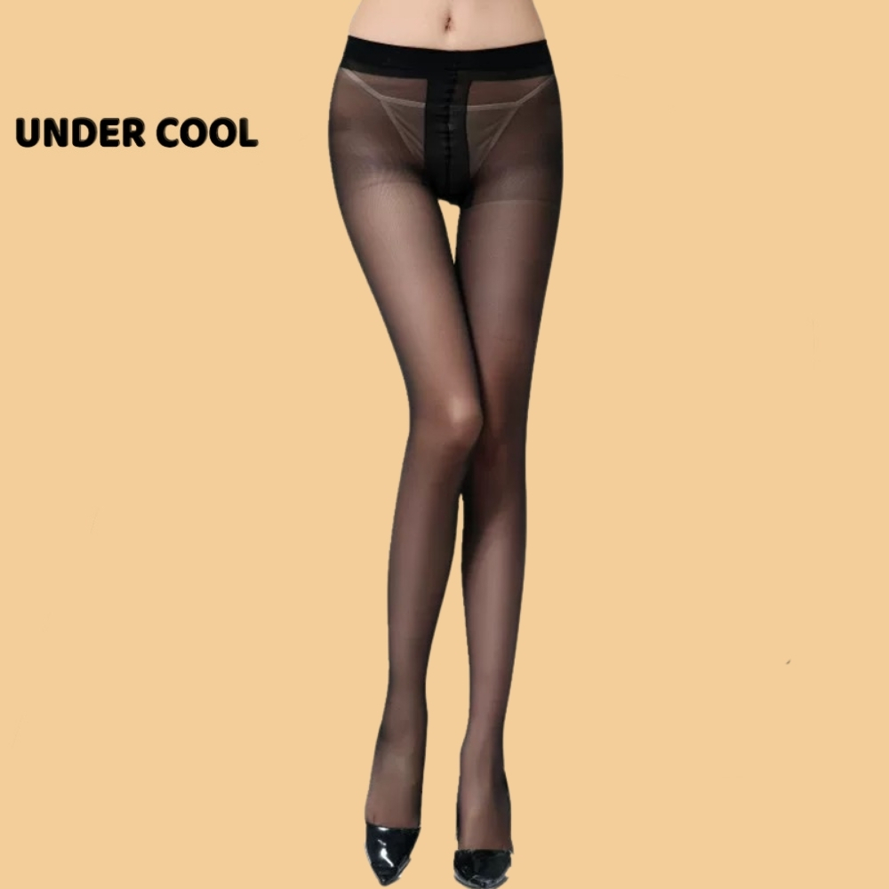 Quần tất giấy da nữ xỏ ngón hở ngón UNDERCOOL, tất 5D siêu mỏng trong suốt tàng hình, siêu dai, che khuyết điểm QT06