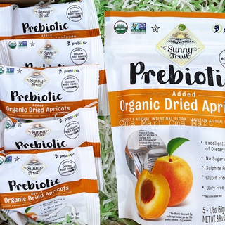 Các loại quả khô Sunny Fruit sung khô, mơ khô có bổ sung thêm Prebiotic
