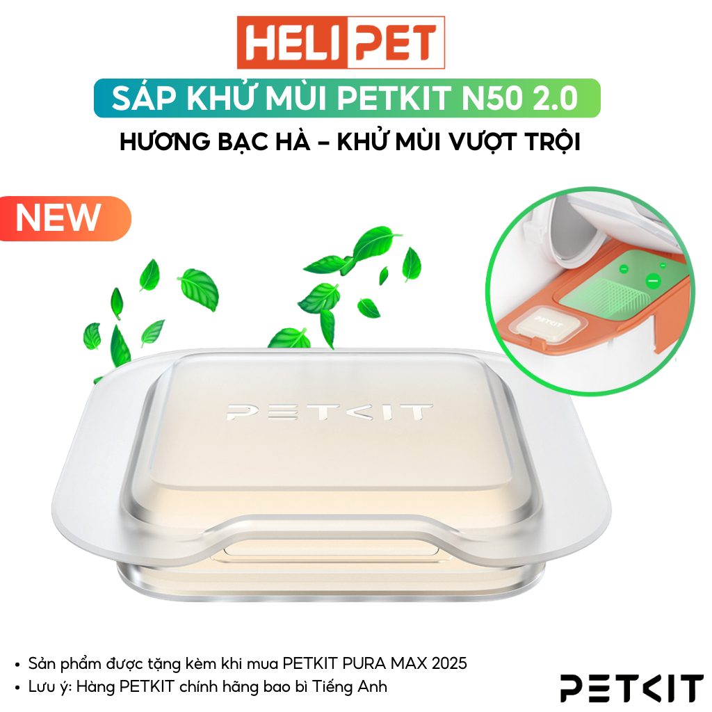 Ảnh [Bao Bì Mới] Sáp khử mùi PETKIT N50 2.0 Dùng cho máy dọn vệ sinh tự động PETKIT Pura Max - HeLiPet 1