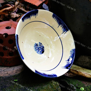 Tô Gốm Size Đại 21cm Vẽ Cá Rồng/Hoa/Gà Xưa/Phết/Chỉ Xanh Loại Đẹp - Gốm Xưa Lái Thiêu Cho Người Hoài Niệm
