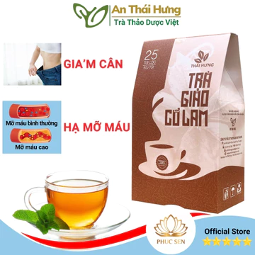 [CHÍNH HÃNG] Trà Giảm Cân Giảm Mỡ Máu Trà Giảo Cổ Lam Hộp 25 Túi Lọc 5gr/ túi