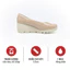 Giày búp bê đế xuồng nữ KOSU 20601 độn gót siêu nhẹ 5,5cm, giày công sở siêu êm chính hãng Nhật Bản