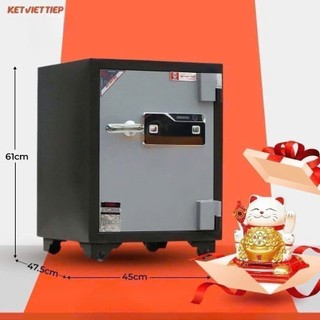 Két Sắt Việt Tiệp Vân Tay Điện Tử Cỡ Lớn KVT405-VTDT Nặng 90KG Két Chống Cháy Bảo Mật Cao Có Báo Động (Freeship)