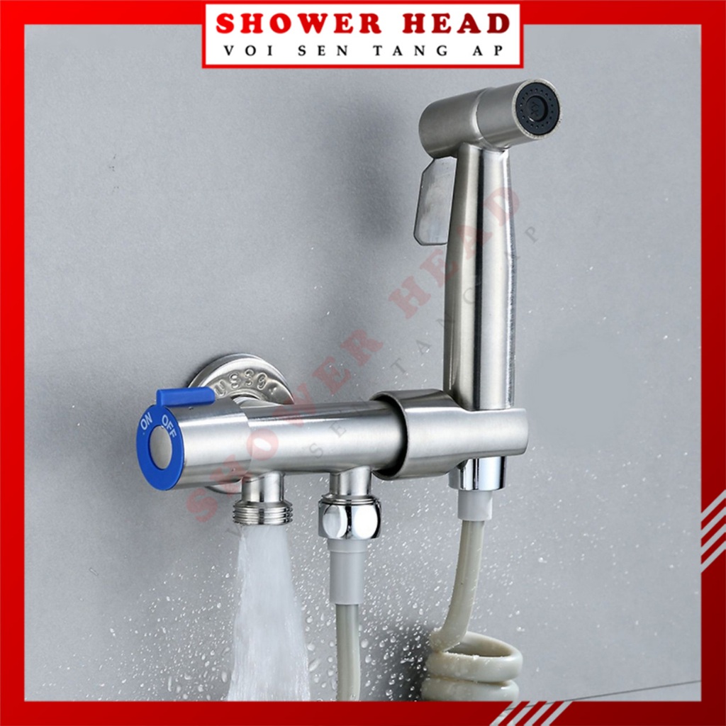 Xịt vệ sinh chất liệu inox 304 có loại inox mờ và sơn tĩnh điện Đen kèm ...