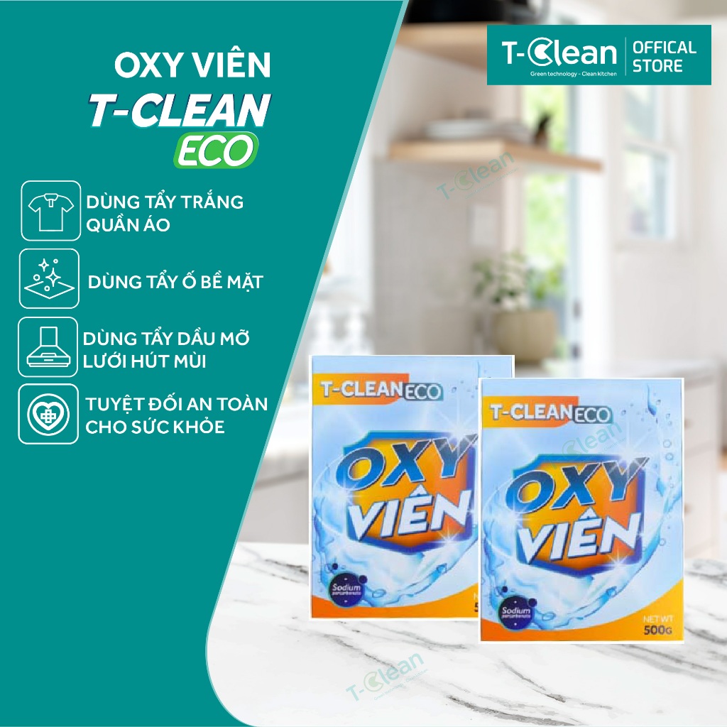 Bột Oxy T-Clean, Tẩy quần áo, Thông tắc cống, Tẩy xoong nồi inox, Tẩy đa bề mặt, Không mùi