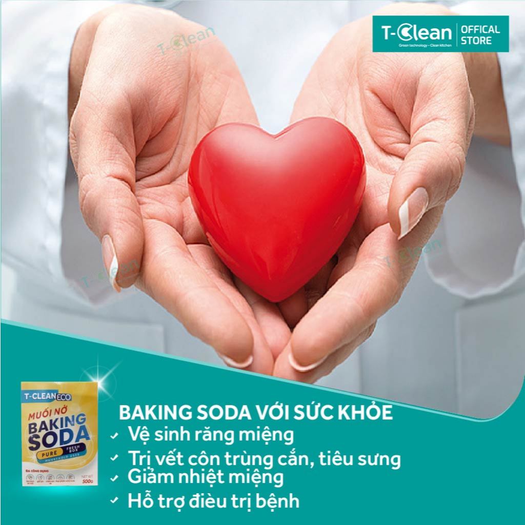 Baking Soda Pure T-Clean 700g tẩy rửa đa năng, khử mùi, làm sạch hiệu quả đa bề mặt