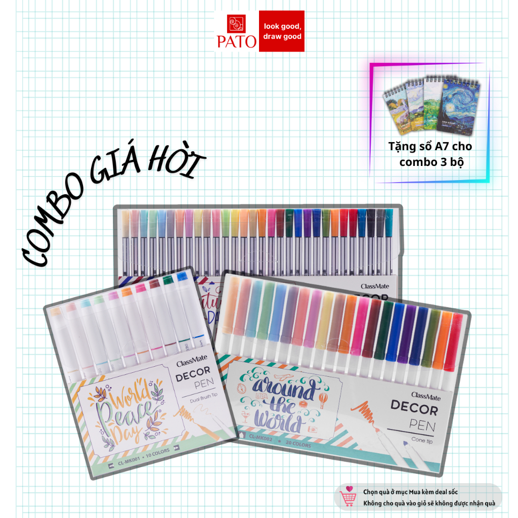 Bộ Bút Brush Classmate Decor Pen Trang Trí Sổ Vở,Bút Calligraphy Chuyên ...